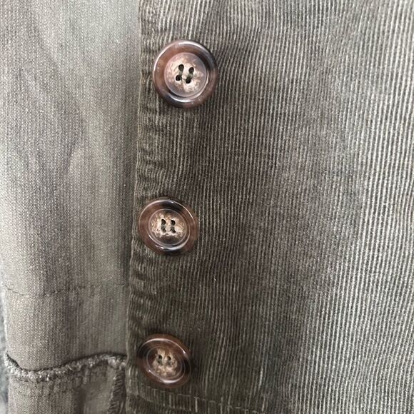 Caribbean Joe Olive Green Y2K Slouchy Corduroy Button Shacket XL - Picture 9 of 12